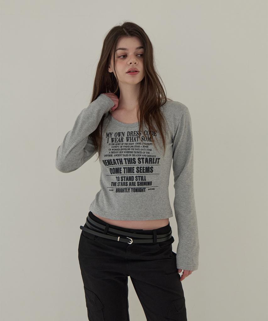 5OML My Own Dress Long Sleeve (Melange Gray)
