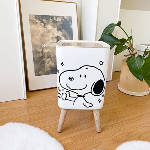 Popular Cute Snoopy Wall Stickers, 12-Piece Set, Ins-Style Korean Style, Stylish Wallpaper, Room Decor, Living Room, Window, Bathroom, Toilet, Cute Sn
