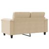 Vidaxl 2-Osobowa Sofa, Kremowa, 120 Cm, Tapicerowana Mikrofibrą