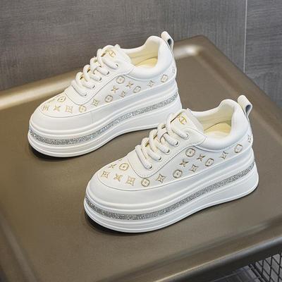 Espadrilles en Cuir Véritable et Strass pour Femmes 2025: Baskets polyvalentes et décontractées pour le printemps/automne