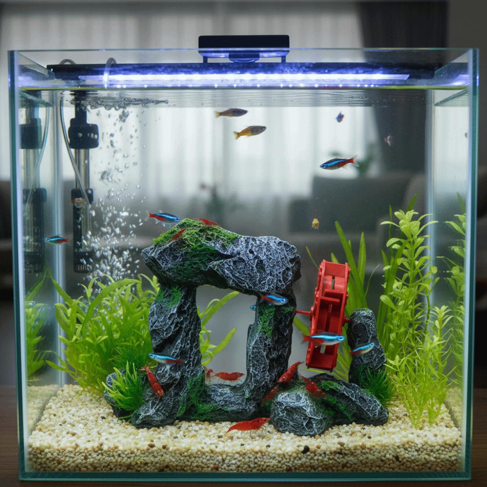Creative Simulation Fish Tank Ornament Natural Look Retro Rockery Statue Resin Artificial Rockery Landscaping Landscaping