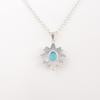 Natura Blue Cat's Eye Gemstone 925 Stamped Silver Jewelry Handmade Pendant 1.62" CP-12-43