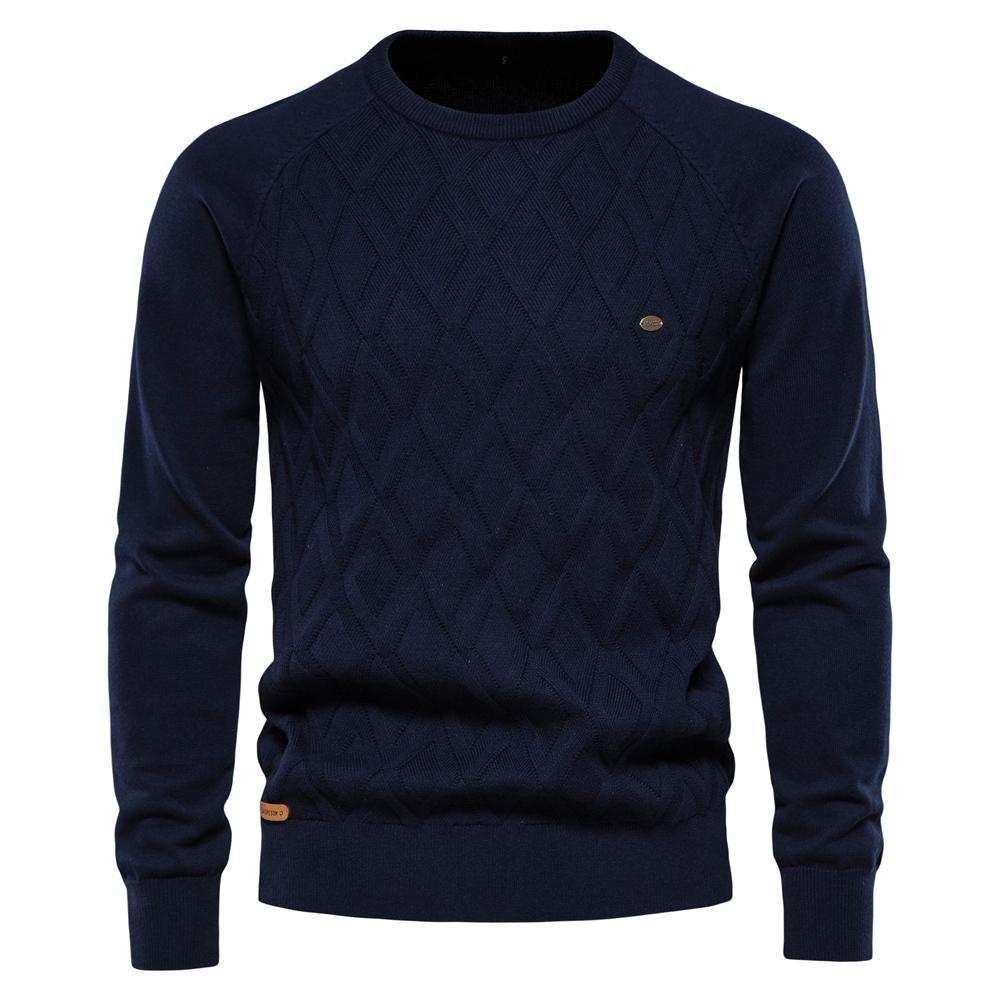 Men's Basic Pullover Solid Color O-neck Knitted Male Sweater Winter Fashion New