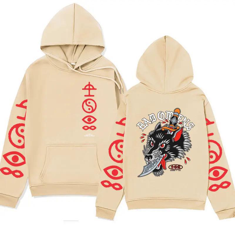 

Худі з двостороннім принтом репера Bad Omens Band S хакі