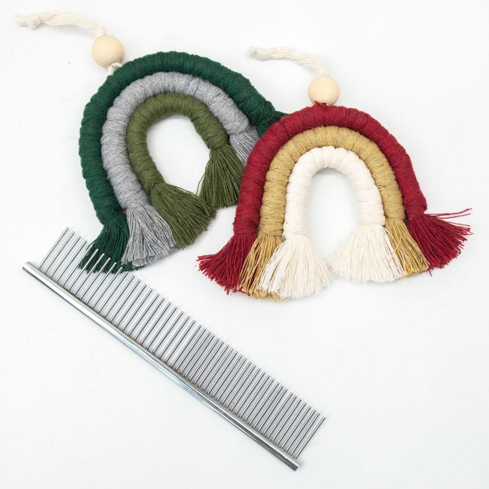 

Portable Macrame Fringe Comb Anti-static Stainless Steel Knotting Art Brush