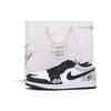 Air Jordan 1 Slip Resistant Low Top Vintage Basketball Shoes Men's Black Gray 553558-132(Team59-SBOX)