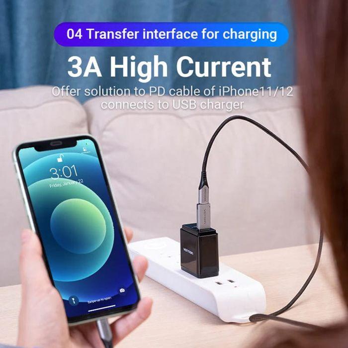 Adaptateur USB 3.0 - Vention - CDPH0 - USB-C Femelle - Charge et Synchronisation - Connectivité Externe