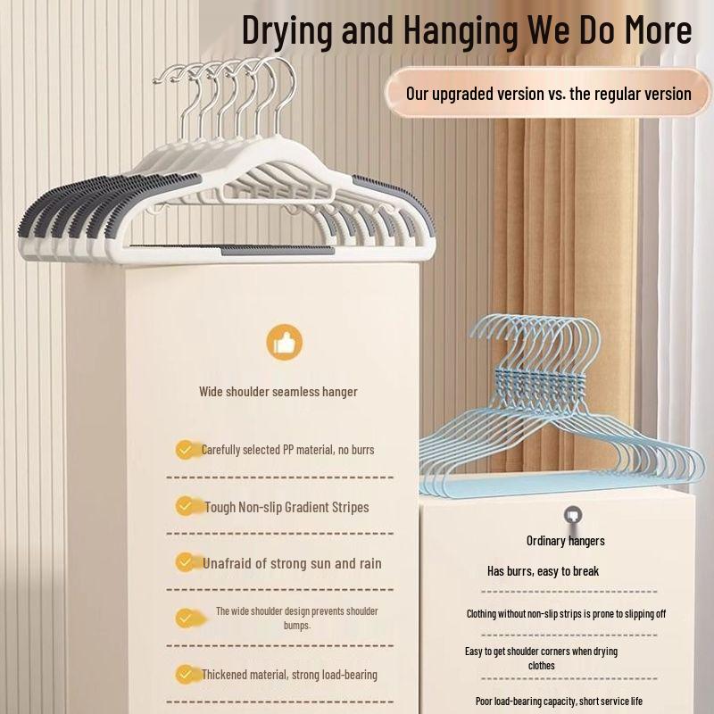 Non-Slip, Non-Marking Drying Rack Hangers - 80 Pack, Short-Neck, Anti-Shoulder Angle Hangers for Clothing
