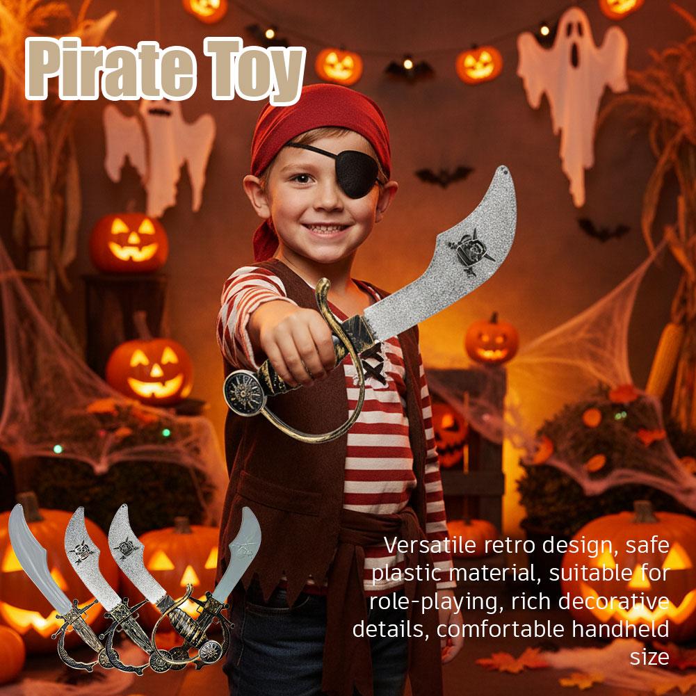 Plastic Pirate Knife Toys Cosplay Decor Toy Swords Pirate Captain Costume Party Props For Kids Favors Gift Toy C3K7
