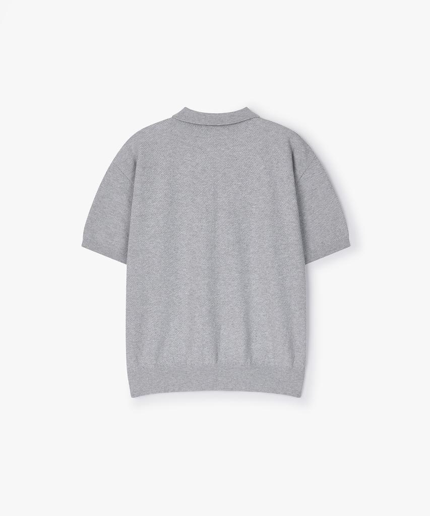 Peullojeulum Pure Cotton Collar Knit Gray