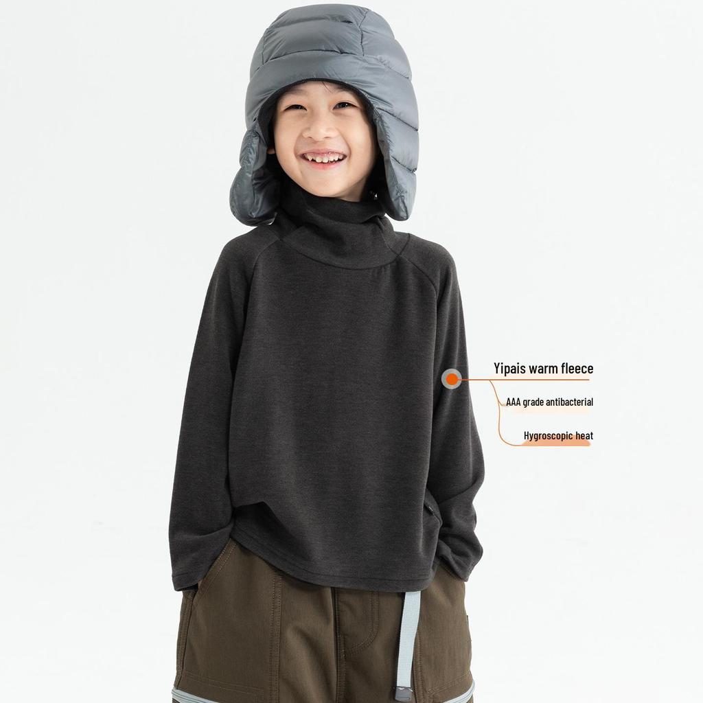 Boys' 2025 Cozy Fleece Long-Sleeve Base Layer Shirt - Soft, Skin-Friendly Autumn/Winter Children's T-Shirt