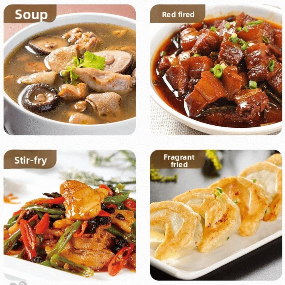 With Lid Cast Iron Pot Hand-forged Cooking Cookware Durable Chinese Wok Pan  Gas Induction Cooker