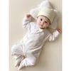 Korean Uamtor Spring Baby Cross-Front Tie Belly-Protecting Butterfly Romper Baby Jumpsuit All-Season Romper