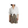 Polo Ralph Lauren SS23 Solid Loose Fit Linen Point Collar Long Sleeve Shirt Women shirts White WMPOSHTNDO20328-100