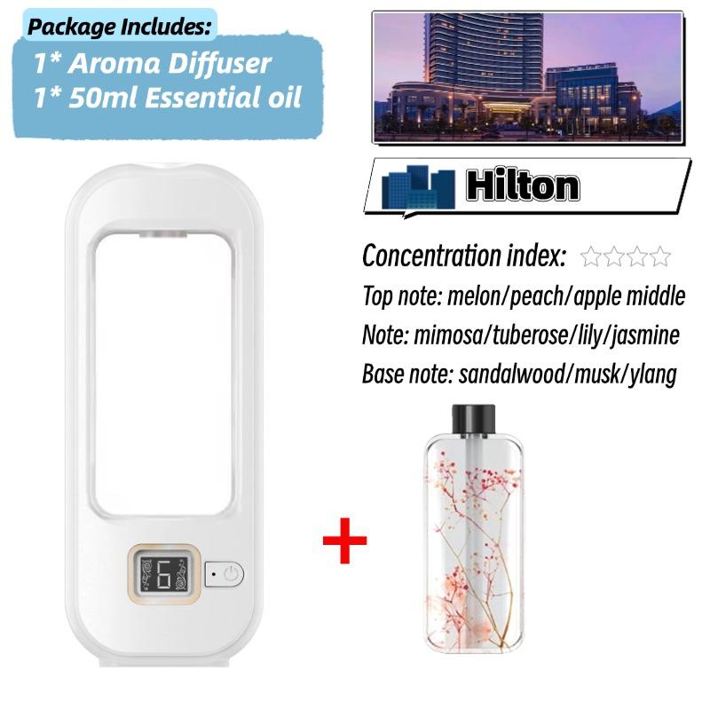 6 Moduser Aromadiffuser H3 Veggmontert Luftfriskerdispenser Duft Eterisk Olje Luftfukter Aromaterapi USB Oppladbar For Hjem Soverom