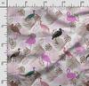 Soimoi Vogel mit Blättern-Druck, Baumwoll-Cambric, Quiltstoff, verkaufter Massenware 42 Zoll breit, mittelschwerer Baumwollstoff, Nähzubehör,