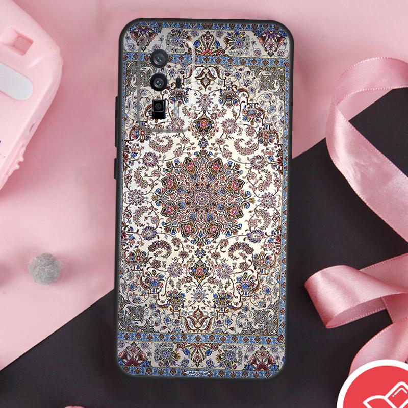 Persian Carpet Floral Pattern Case For POCO F6 Pro X6 X5 X3 F3 F5 M6 M5s Xiaomi 14 Ultra 12 13 Lite 11T 12T 13T Pro Cover
