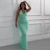 Women's New Fashionable Sexy Spice Girls Beautiful Back Suspender Skirt Flower Slim European and American Knitted Dress Wholesale