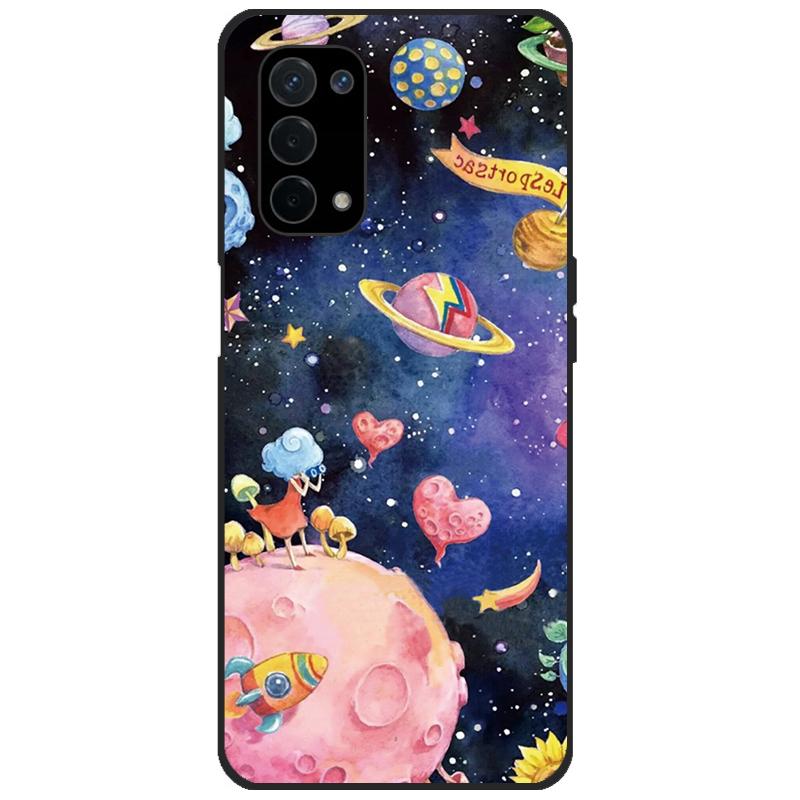 Phone Cases For Oppo A54 A74 A93 A93s 5G Case Silicone Soft TPU Protective Back Cover For Oppo A74 4G Case Cute Cat Bag Bumper
