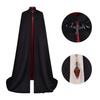 Costume da Cosplay da Vampiro Gotico Con Mantello Lungo Fino ai Piedi Per Feste di Halloween