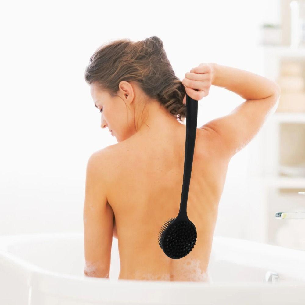with Hanging Hole Bath Soft Back Brush Anti-Slip Skin Massager Brushes Cleaning Applicator  Lazy
