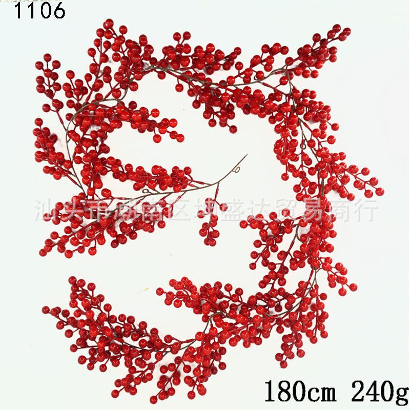 

Рождественское украшение в виде лозы из сосновых иголок - Мягкое на ощупь, из резины, для подвешивания на стену в помещении/на улице