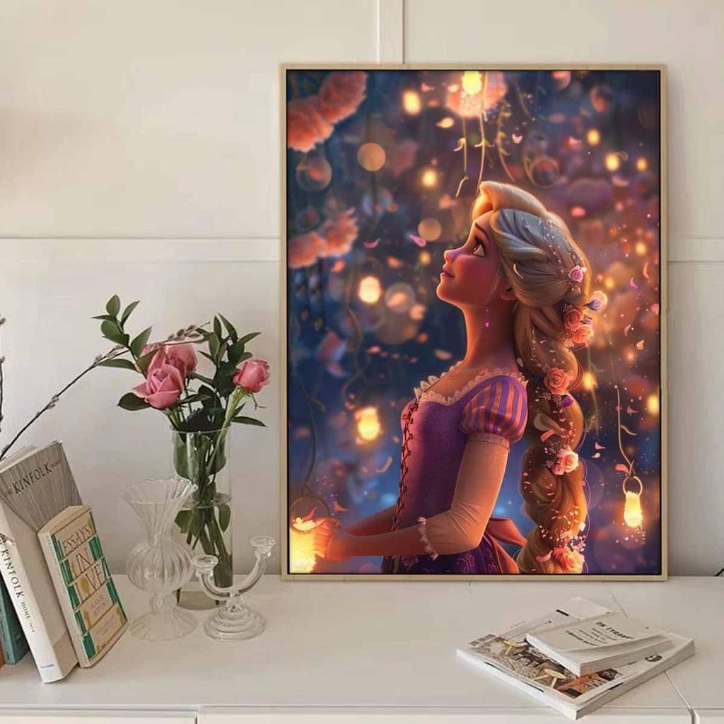 DIY Diamond Painting Princess Rapunzel Cross Stitch Kit Mosaic Art Diamond Painting Full Circle Diamond Home Decoration