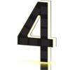Solar Powered Solar House Numbers 6.7 Inch Size Lighted House Numbers  Home Exterior