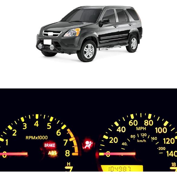WLJH High Bright White Trument Cluster Panel Speedometer Gauge Tachometer 12V Full LED Light Package Kits for Honda CRV CR-V 2002-2006,Pack of 12
