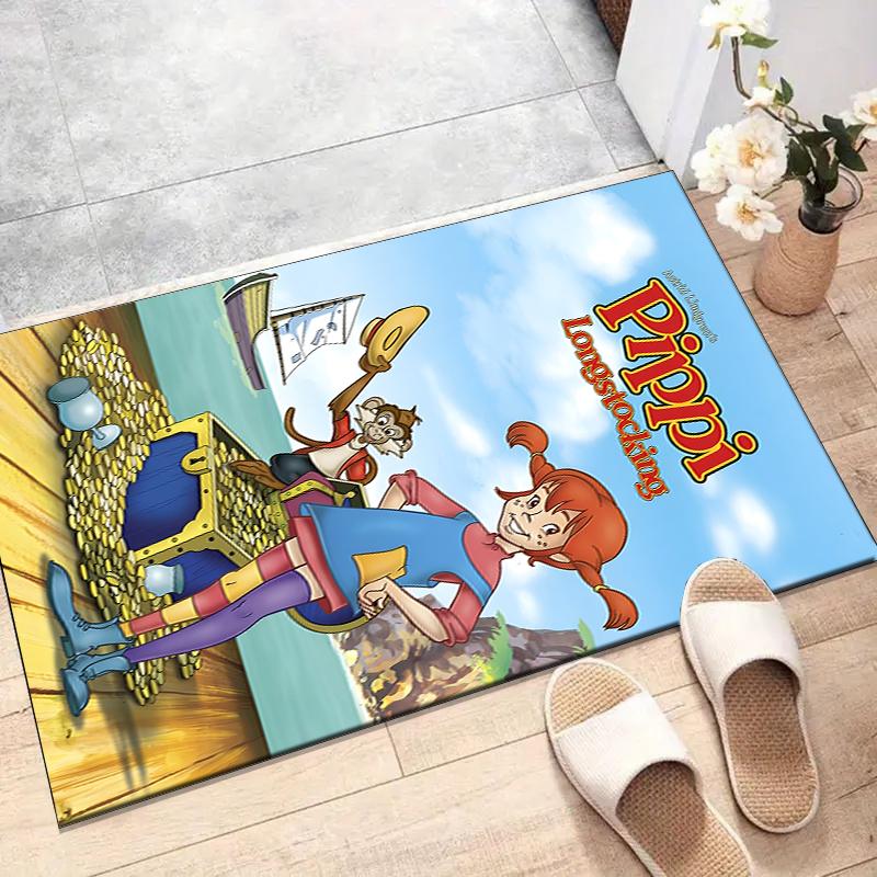 Pippi Longstocking Polyester Carpet, Soft Indoor Mat for Office Chair, Living Room, Computer Desk - Decorative Home Office Rug Design