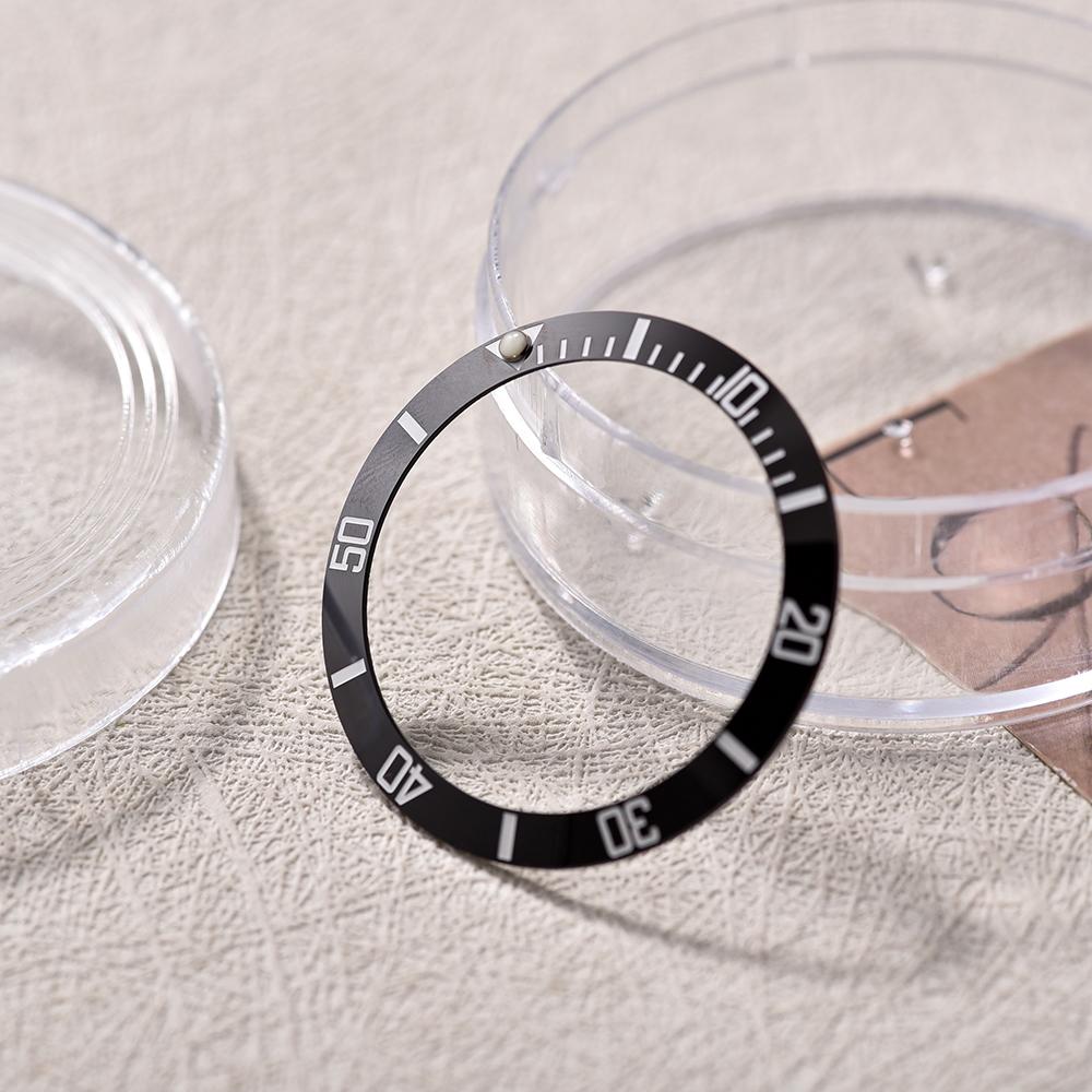 STAPELP GRAYSS 38mm Slope Ceramic Bezel Insert For 40mm SUB Diving Watch Case Compatible NH34NH35 GMT Movement Watch Accessories