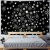 Christmas Snow Scene Tapestry Wall Hanging Art Cartoon Illustration Bohemian Style Bed Curtain Dormitory Home Decor