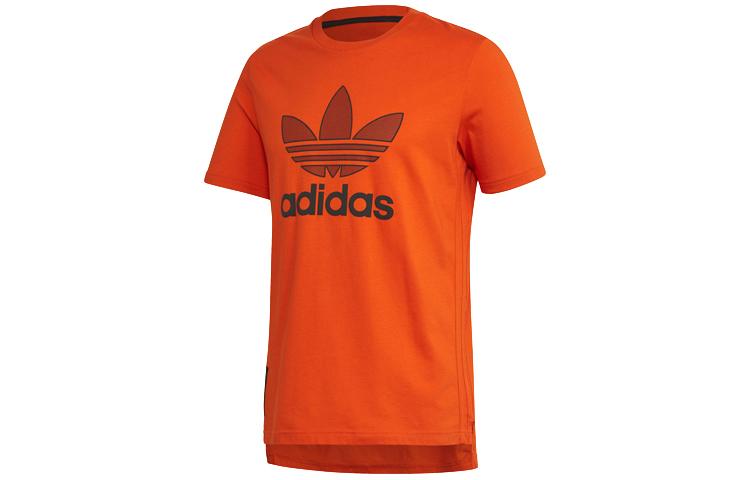 Adidas Originals Set in Sleeve T Shirt Men s Preppy Orange Yellow GK0645 S