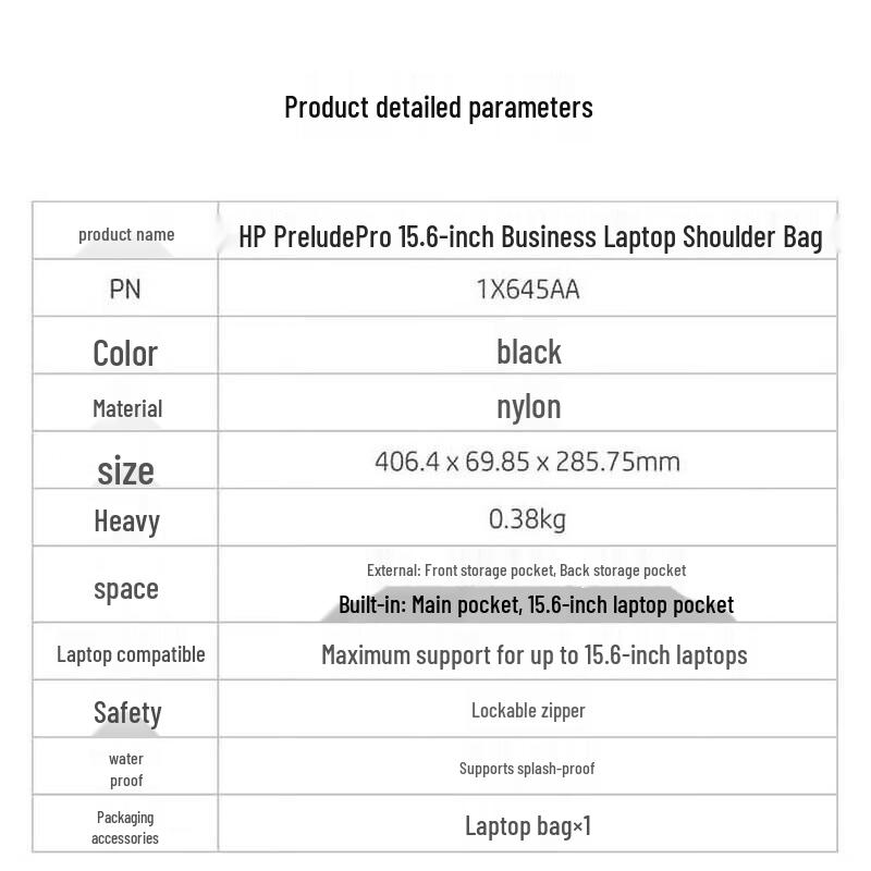 HP 15.6-inch Laptop Shoulder & Tote Bag (1X645AA)