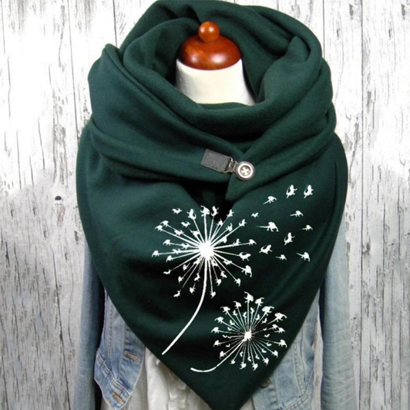 Women's Cotton Warm Button Scarf Accessories Yoga Run Step Warm Button Scarf Wide