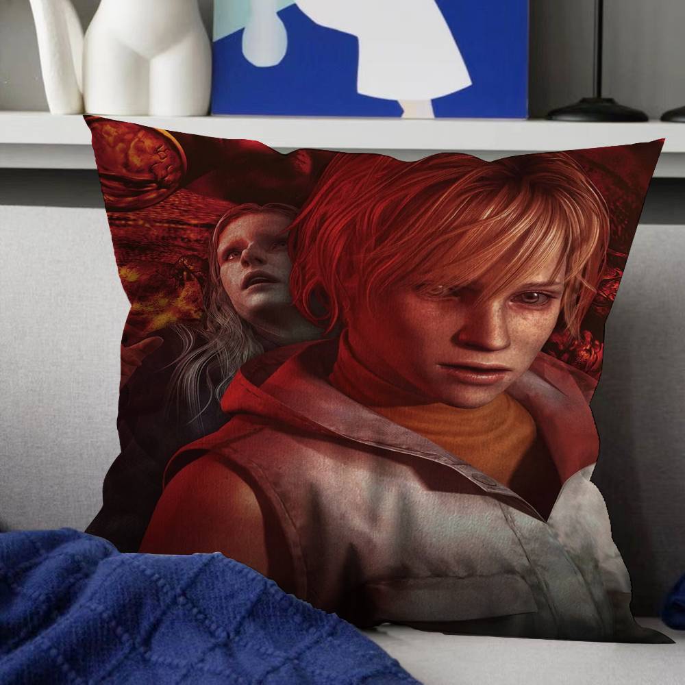 

Classic Movie Horror Thriller Silent Hill Pillow Cover for Bedroom Room and Living Room Sofa Decorative Cushion Cover 12x12Inch