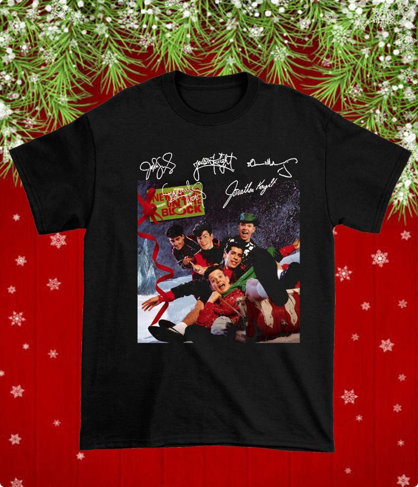 New Kids On The Block Member signature Merry Chrismas SHirt S-5XL AD779 Unisex T-Shirt XXXL