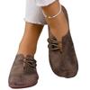 New Soft Leather Flat-bottomed Casual Single Shoes Summer Shallow Mouth Simple Large Size Shoes