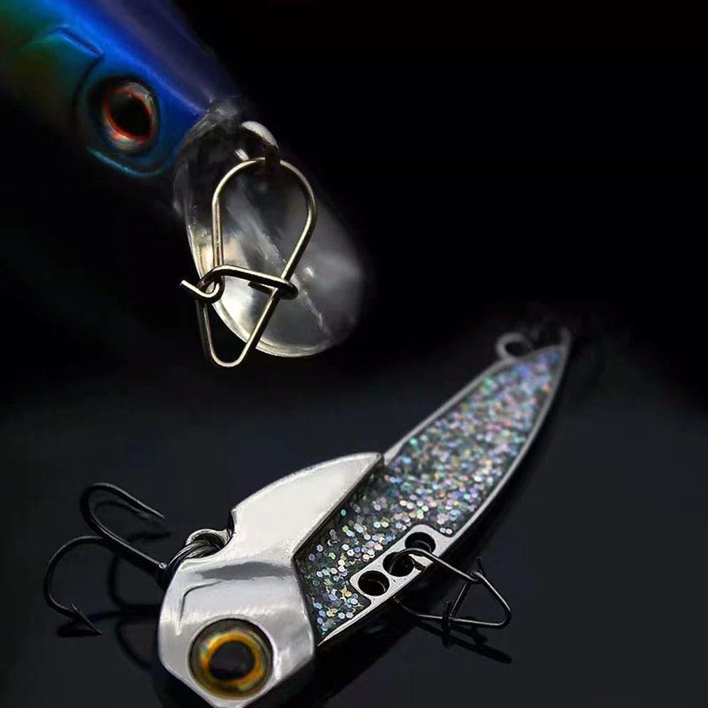 Connector Lures Hooks Clips Fishing Hooked Snap Pin Fishing Lure Connector Swivel Lure Connector