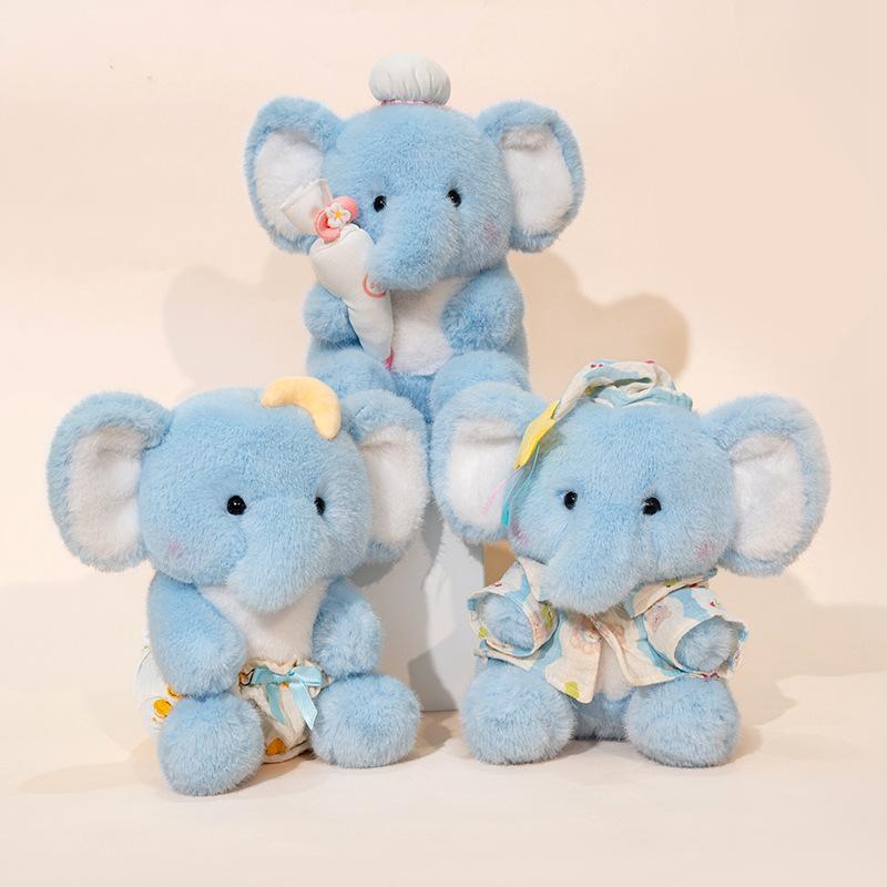 Genuine pajamas baby elephant plush toy doll throw pillow doll boy and girl birthday gift