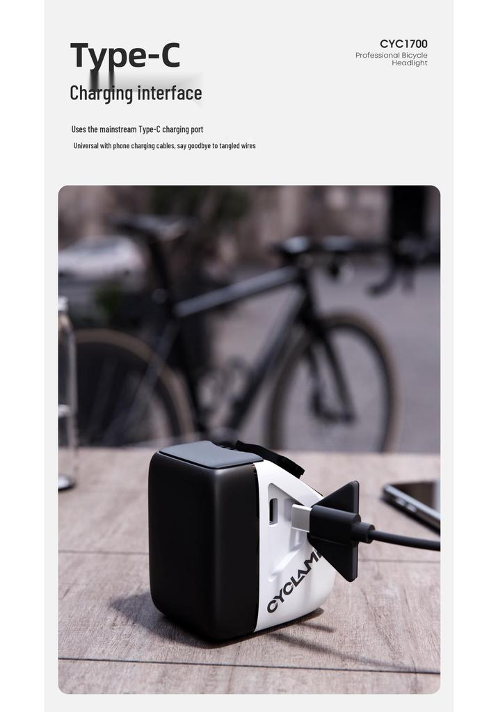 Lumière de vélo CYCLAMI CYC1700 Lumens avec support et conception à libération rapide