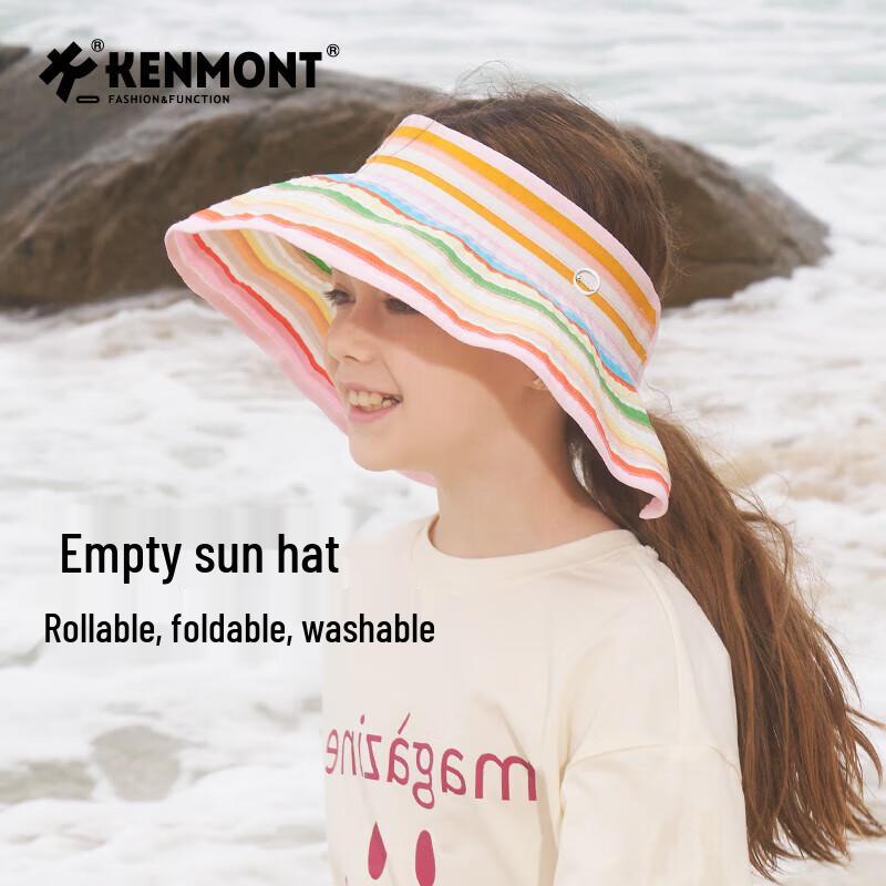 Kenmont Kids Rainbow Stripe Empty Top Sun Hat