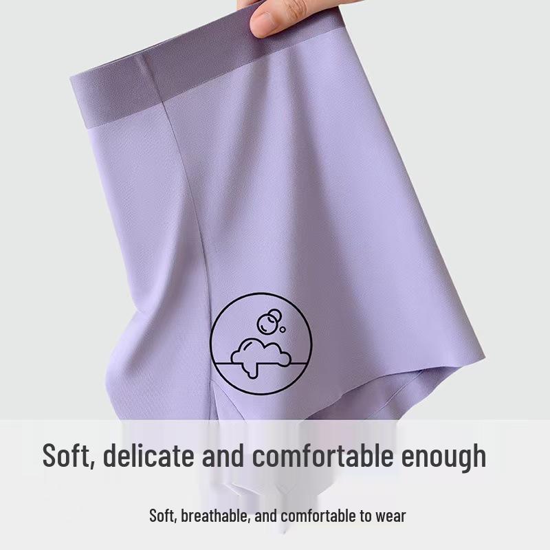 Boxers ajustés sans coutures pour hommes: Coton Longue Fibre du Xinjiang - Pantalon Confortable, Respirant, Antibactérien en Soie à Quatre Coins