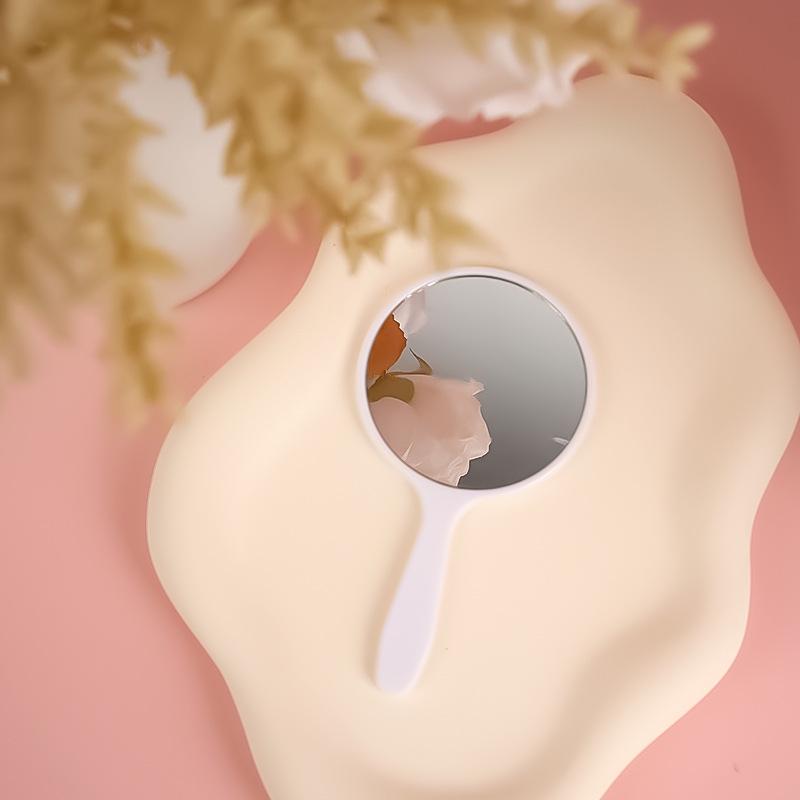 Customizable Cute Mini Handheld Round Makeup Mirror