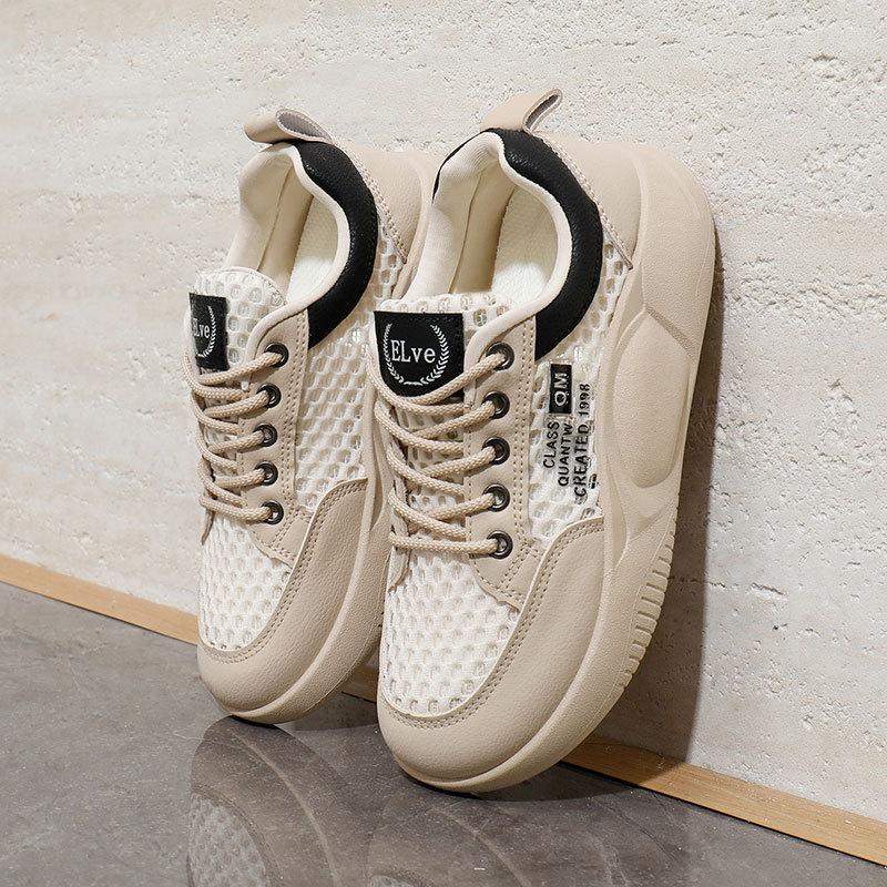 Mesh little white shoes women's 2025 new summer breathable casual shoes popular fashion versatile dad shoes sports mesh shoes