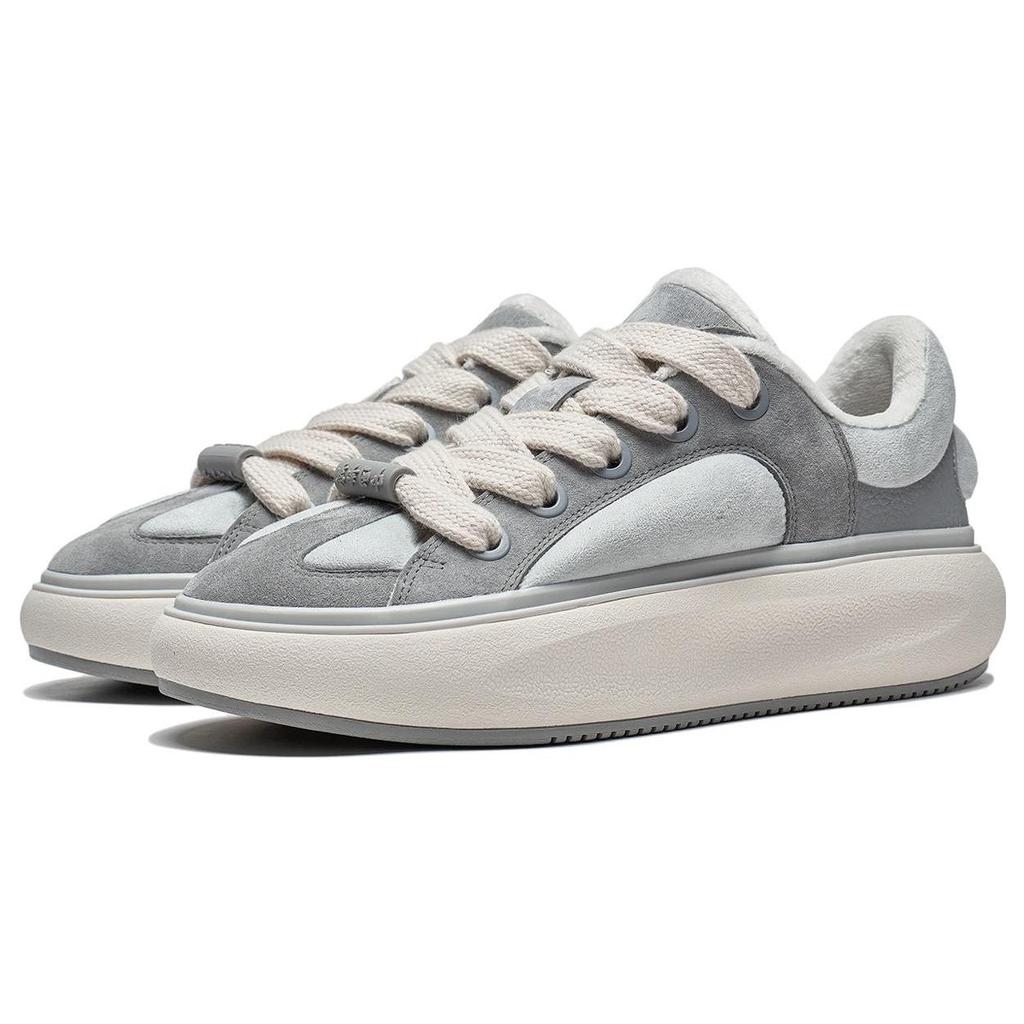 Li Ning Cloud Travel C4D Non-Slip Shock Absorption Low-Top Skate Shoes Women Skate Shoes Gray AZGT090-3