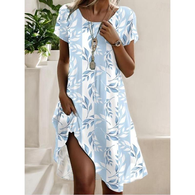 Women's Mini Dress A Line DressCasual Dress T Shirt Dress Tee Dress Sundress Stylish Casual Vacation Casual Daily Regular