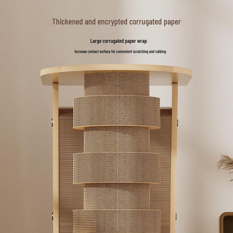 Vandou Pet Corrugated Cat Scratching Post & Climbing Frame