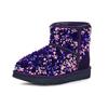 UGG CLASSIC MINI PU Thermal Abrasion Resistant Slip Resistant Short Mid Calf Snow Boots Women's Black Blue Purple 1112515-MDL