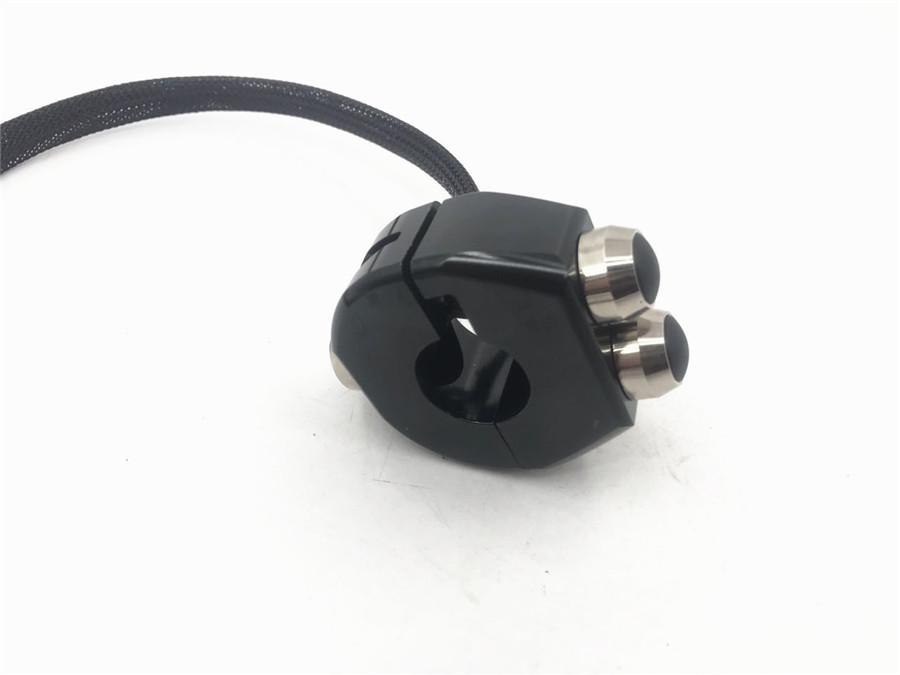 Handlebar switch 3-button CNC-black silver circle black key